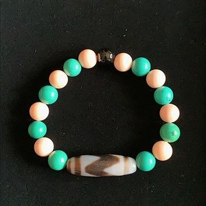 Tibetan Dzi (Zee) Bead Bracelet.